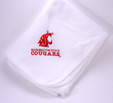 WSU Cougars Baby Blanket - White