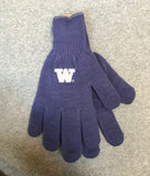 UW Purple Knit Gloves