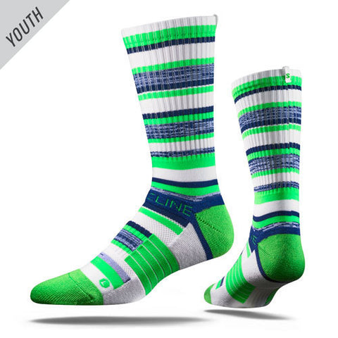 Navy and Neon Youth Seattle Seahawks Socks