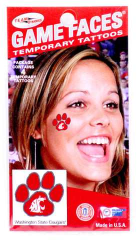 Game Faces Temporary Tattoos - Cougar Paw