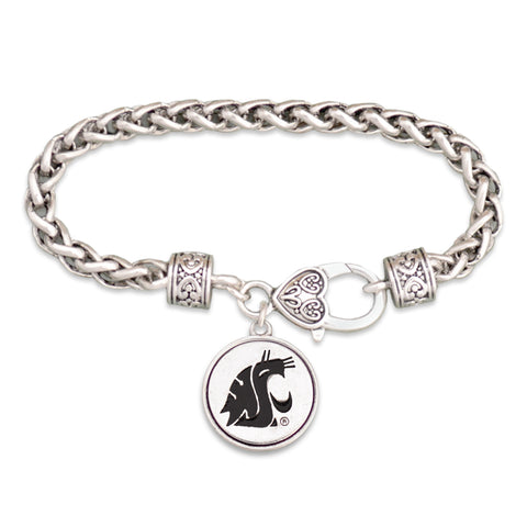 Washington State Cougars Bracelet- Silver Linings