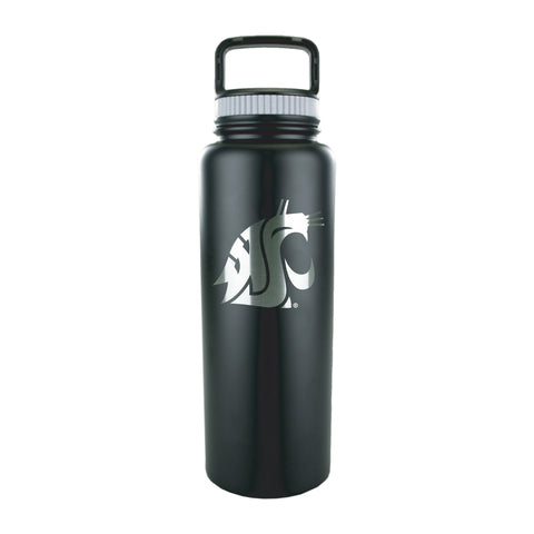 Matte BLACK WSU Cougars Water Bottle 32OZ