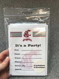 Crimson Coug Logo It's a Party Invitation Cards