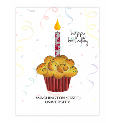 WSU Cupcake Birthday Card