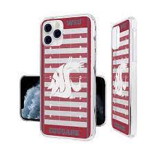 Cougars iPhone 13 Pro Max Clear Football Field Case