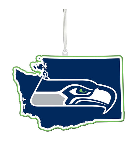 Evergreen Seattle Seahawks State Ornament