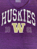 Women's Purple Huskies V-Neck