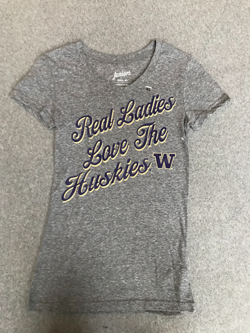 Women's Grey UW Huskies T-Shirt