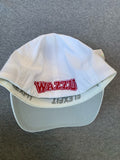 White Fitted Hat With Crimson Logo