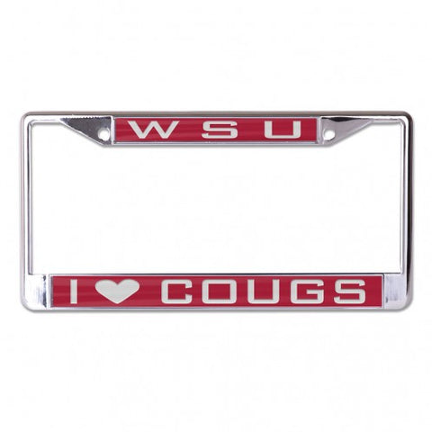 WSU I Love Cougs License Plate Frame