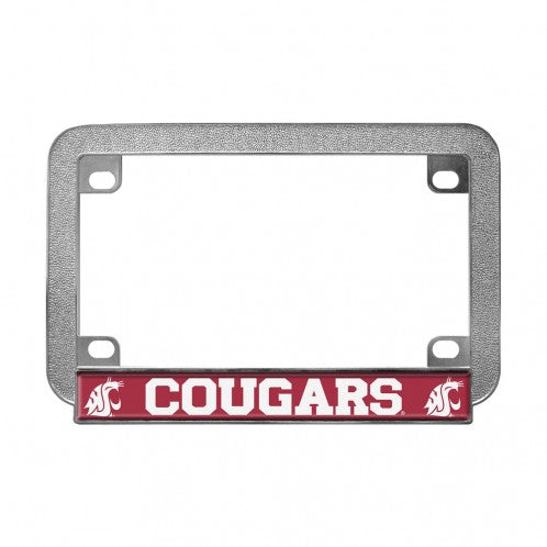 Washington State Cougars License Plate Frame – Plastic – Black – Logo Products
