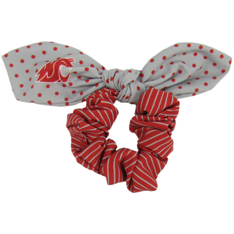Washington state polka dot bow scrunchie