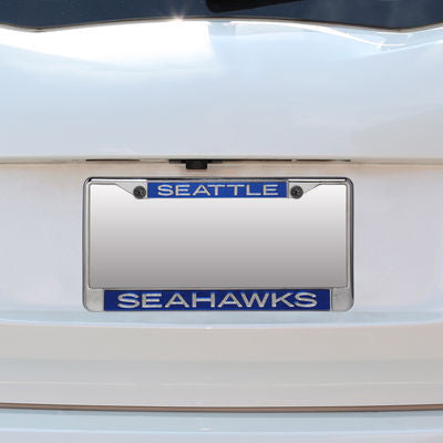Navy Seahawks Glitter License Plate Frame