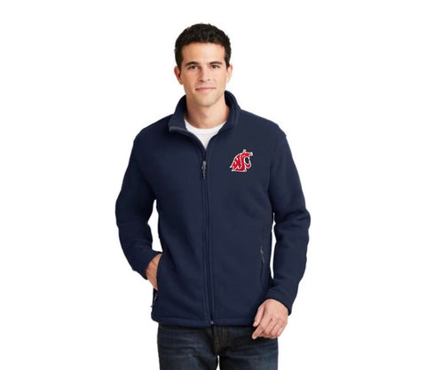 Navy Blue Embroidered Cougars Fleece Jacket