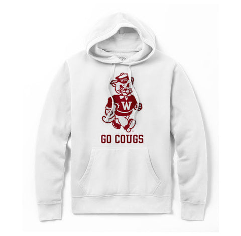 Unisex Butch White "Go Cougs" hoodie
