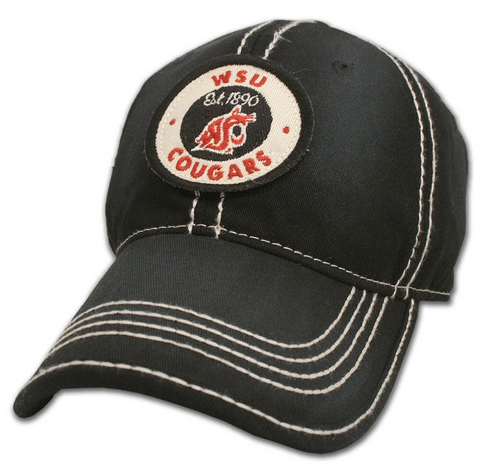 Faded Black Twill WSU Cougars Legacy Hat